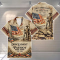 Personalized 250th Anniversary USA Hawaiian Shirt, Custom Patriotic Aloha Shirt