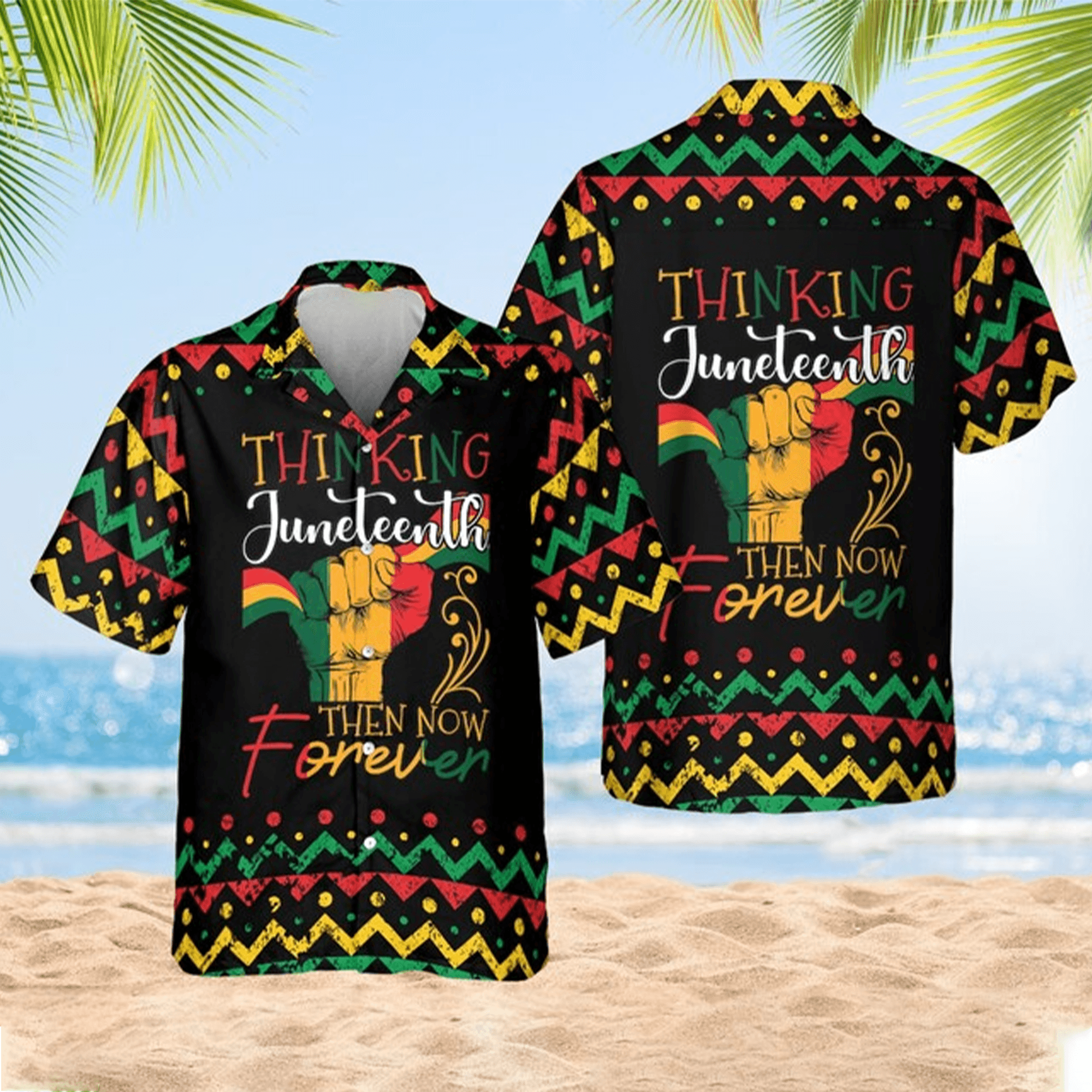 African American Hawaiian Shirt  Tribal Pattern Black Life Aloha Shirt Juneteenth Gift