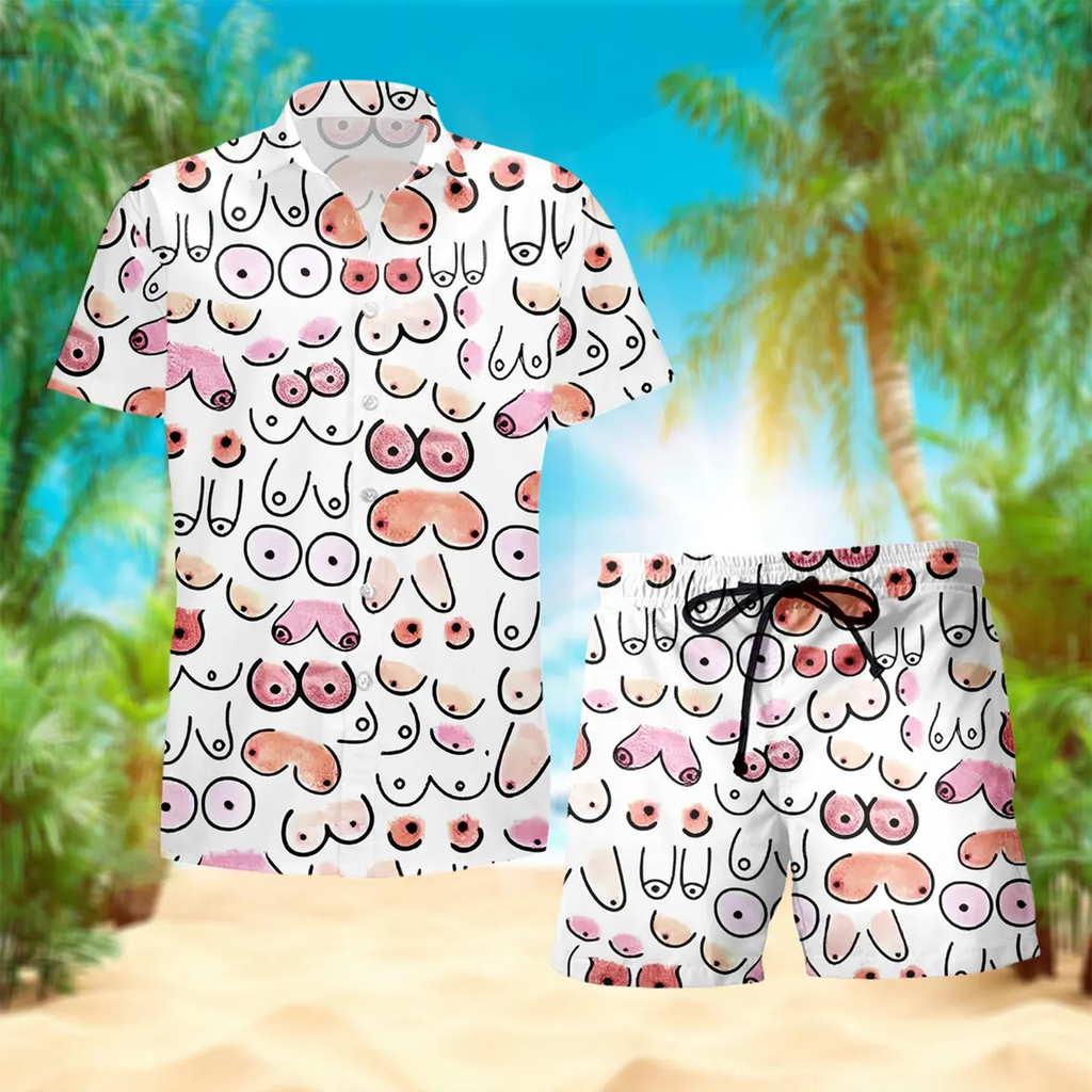 Novelty Funny Hawaiian Shirt,Tropical Beach Party Aloha Shirt Gift