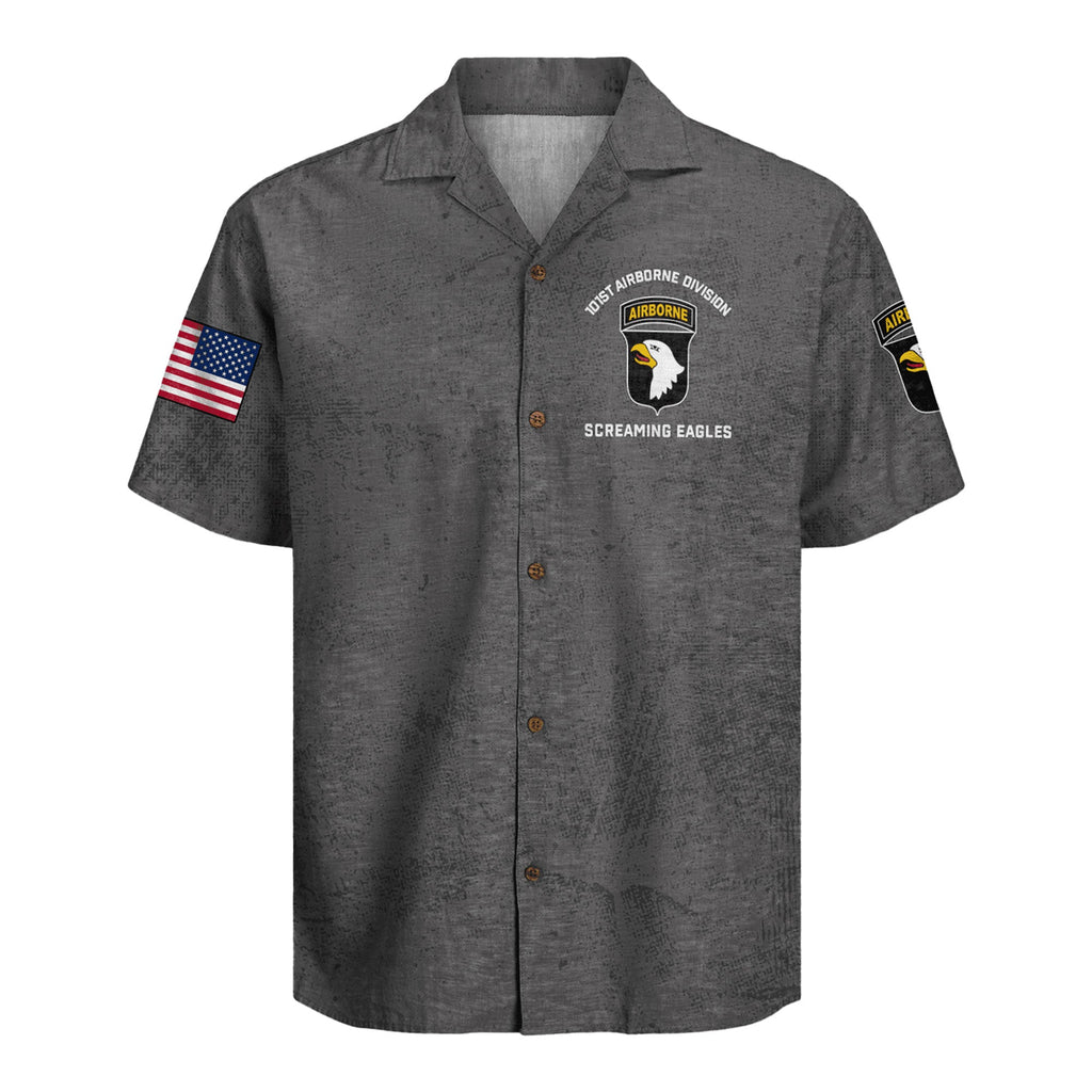 Airborne Hawaiian Shirt, US Army Patriotic Paratrooper Aloha Shirt