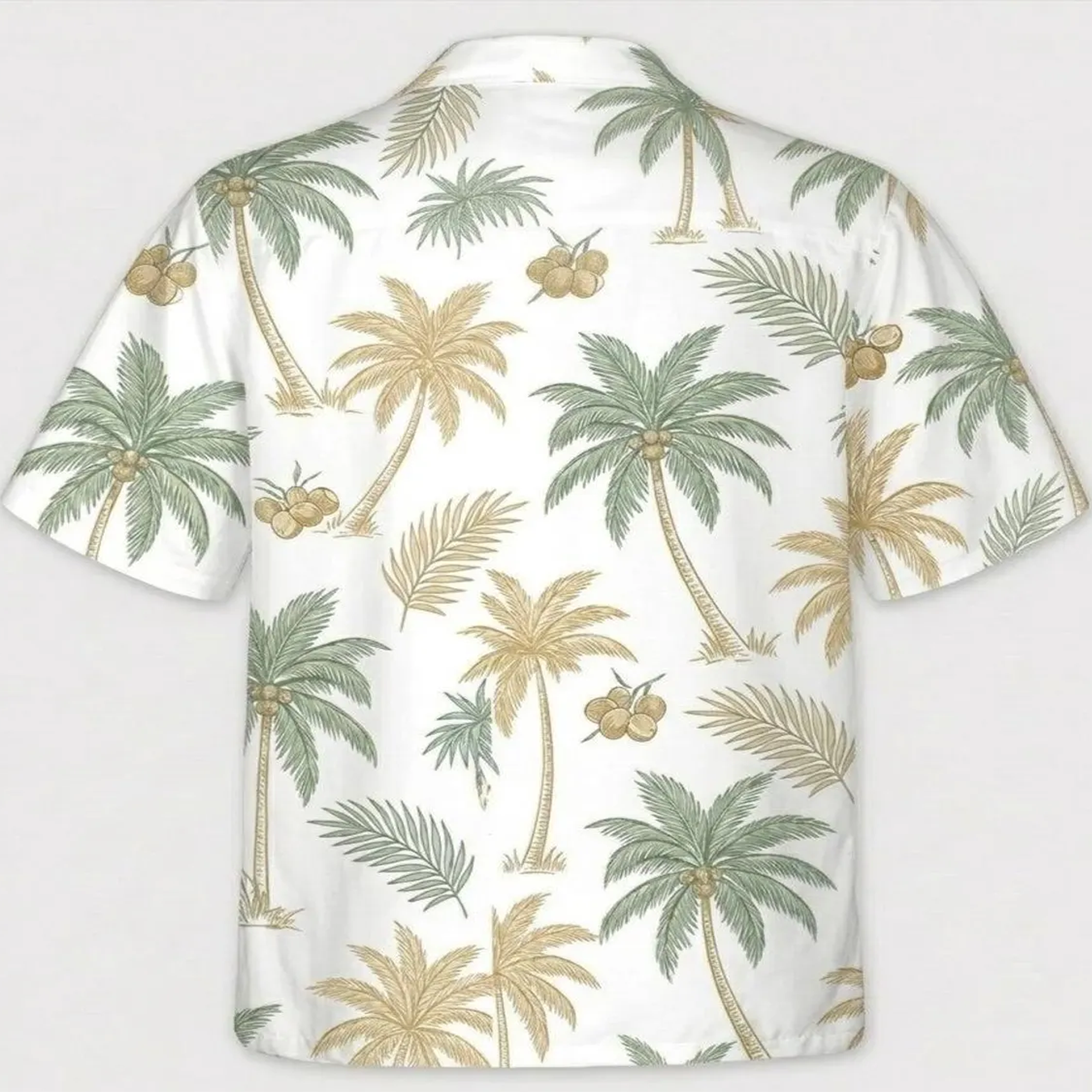 Hawaiian Shirt Men Women Palm Tree Coconut Beach Tropical Aloha Shirt
