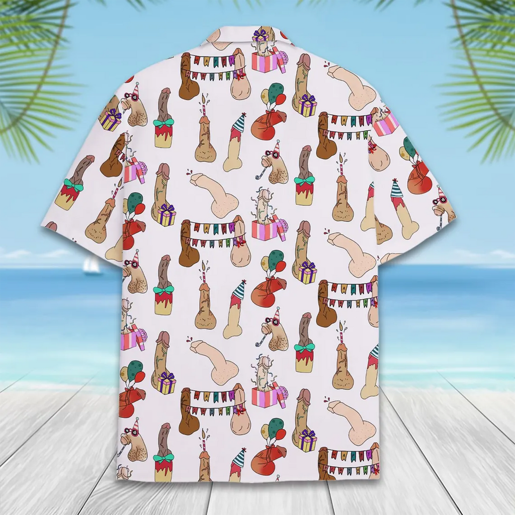 Funny Celebration Hawaiian Shirt, Playful Aloha Summer Beach Shirt
