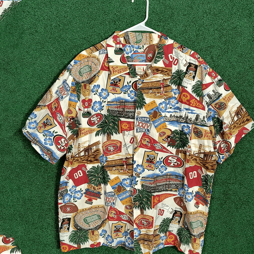 Vintage San Francisco 49ers Hawaiian Shirt XXL  Reyn Spooner Joe Kealoha NFL Button Down Super Bowl NFC Champs