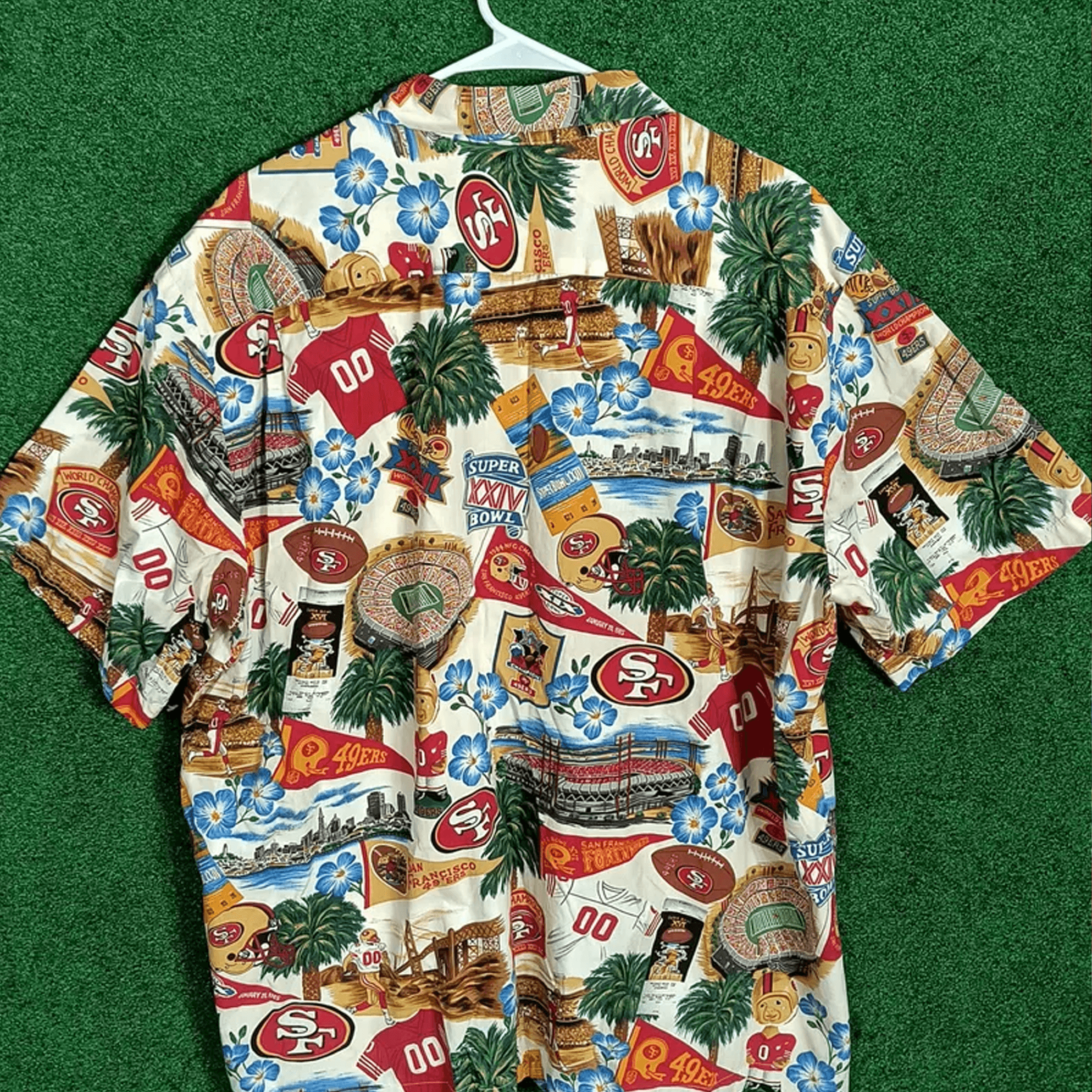 Vintage San Francisco 49ers Hawaiian Shirt XXL  Reyn Spooner Joe Kealoha NFL Button Down Super Bowl NFC Champs