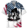 Bigfoot Hawaiian Shirt –Surfing Sasquatch Aloha Shirt Summer Beach Short Sleeve Button Down for Men