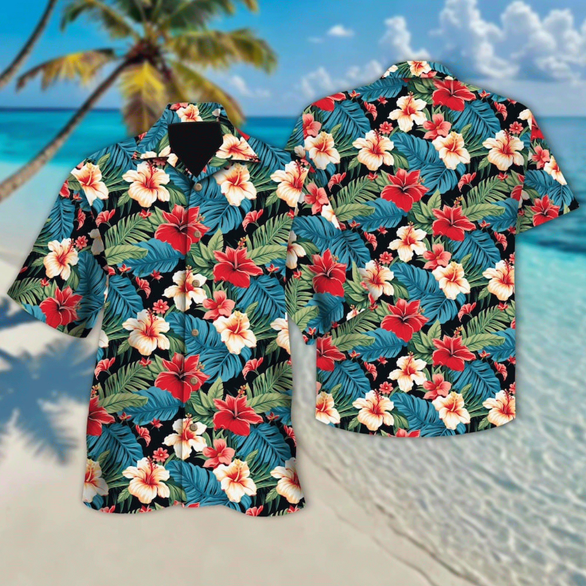 Modern Tropical Hawaiian Shirt Traditional Aloha Button Down Trendy Family Vacation Outfit That Stands Out