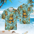 Cool Pineapple Hawaiian Shirt Tropical Aloha Button Down Summer Beach Party Outfit That Stands Out