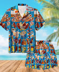 Ice Cream Unisex Hawaiian Shirt And Shorts, Summer Beach Outfit Set