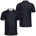 Funny Golf Polo Shirt for Men, Lightweight Short Sleeve Button-Up Golf Shirt, Summer Golf Shirt for Golf Lovers