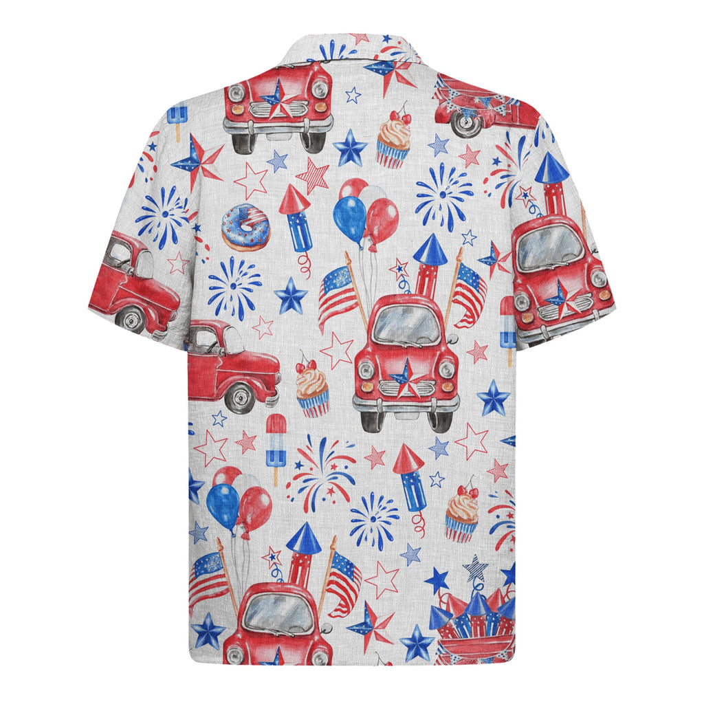USA Celebration Hawaiian Shirt, Patriotic 4th of July Aloha Shirt